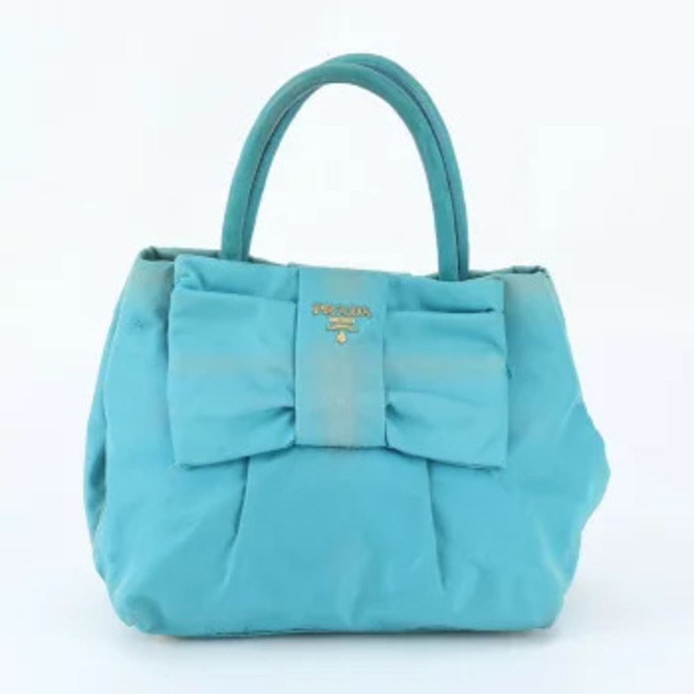 Prada Tessuto Ribbon Leather Handbag Tote WIR